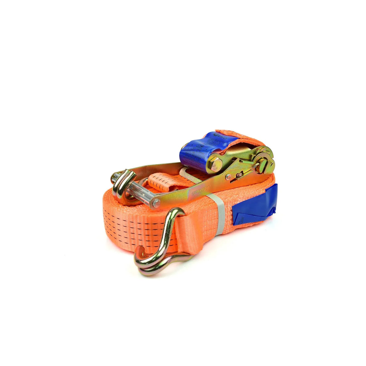 GEKO Spanband met ratel en J-haken 16 m 5 ton 50 mm oranje