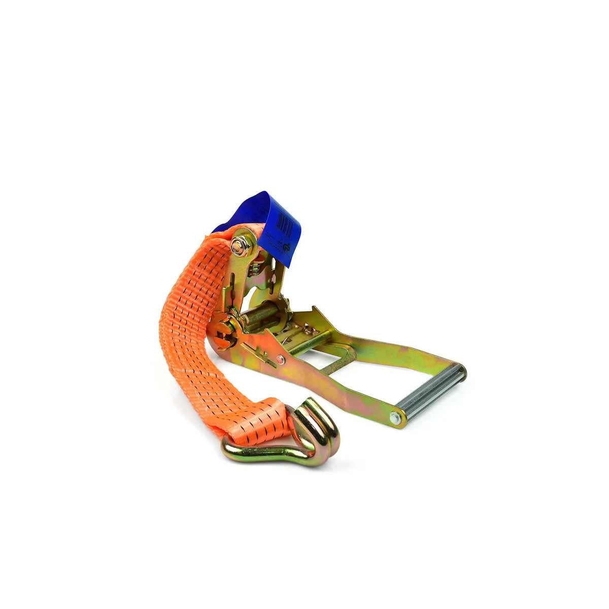 GEKO Spanband met ratel en J-haken 16 m 5 ton 50 mm oranje