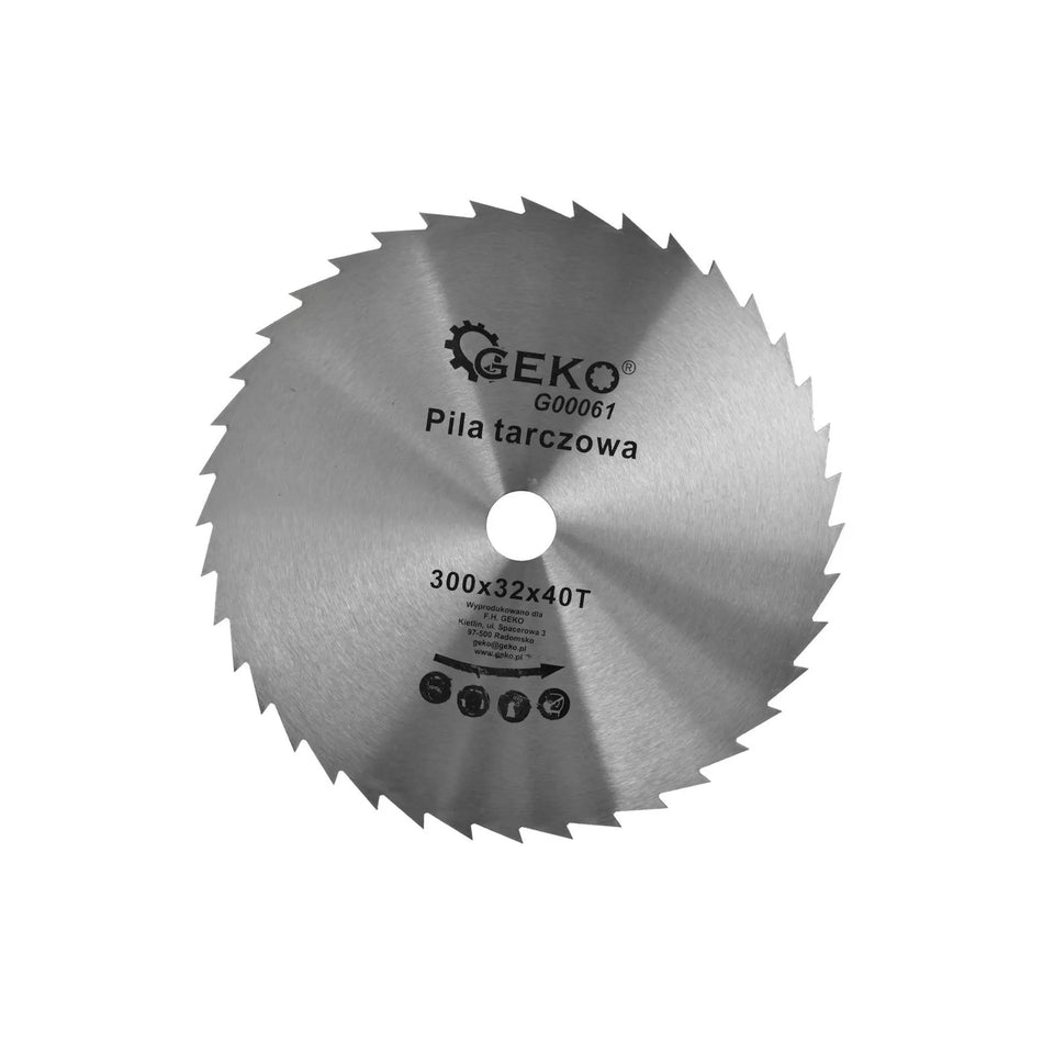 GEKO Cirkelzaagblad voor hout met 40 tanden 300x32 mm