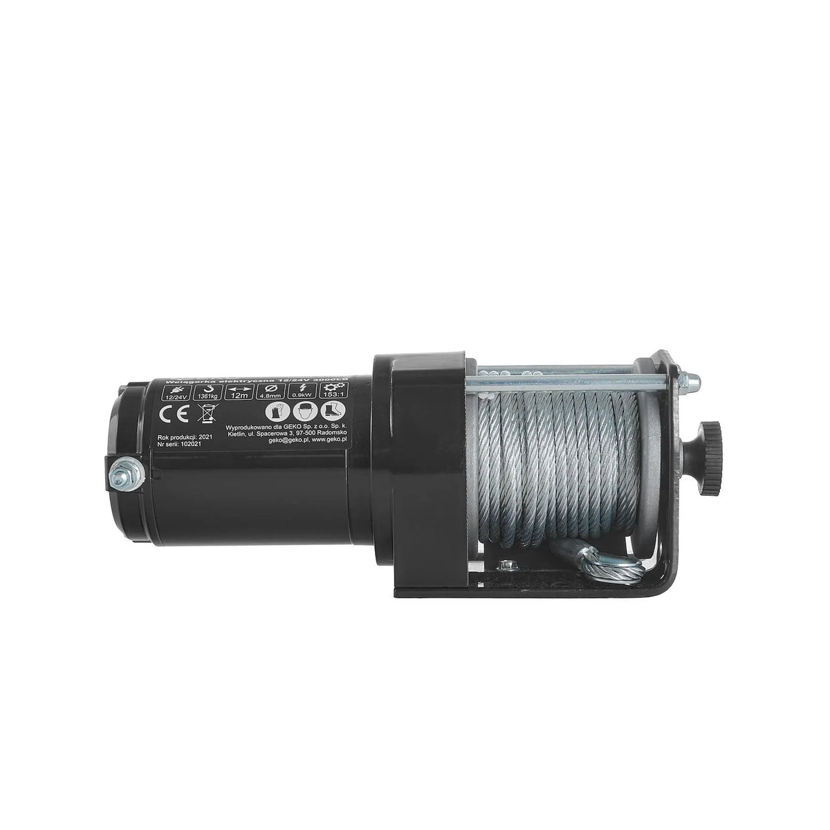 GEKO Elektrische lier 12 V 3000LB trekvermogen