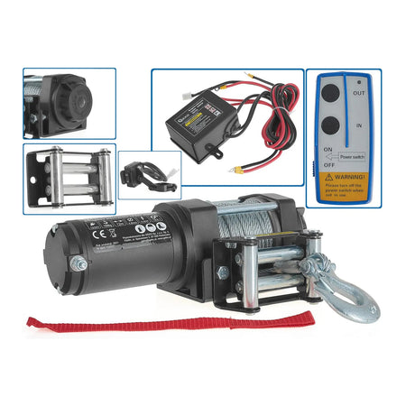 GEKO Elektrische lier 12 V 3500LB trekvermogen