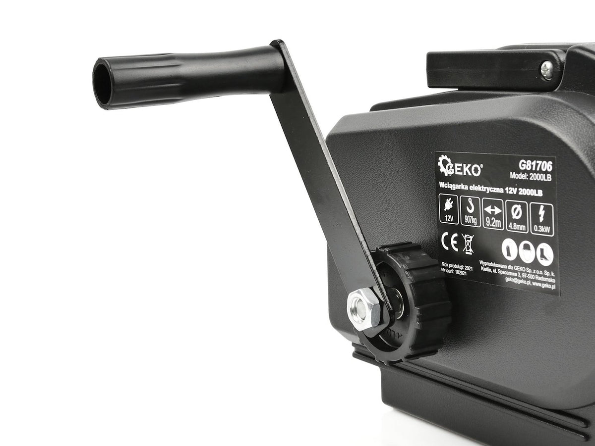 GEKO Elektrische Treklier 12 V 2000 lb 907 kg