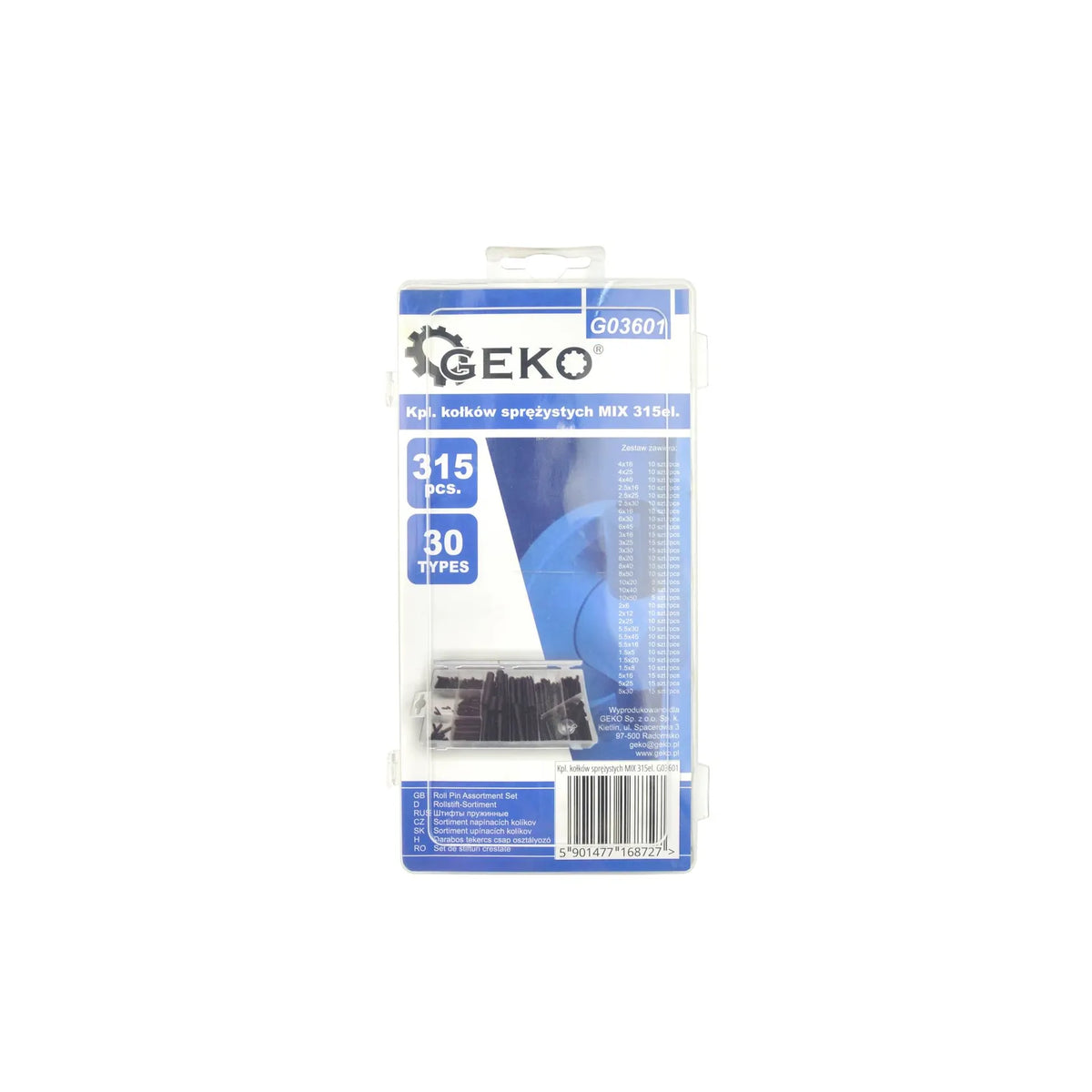 GEKO Set van 315 gespleten veerpennen