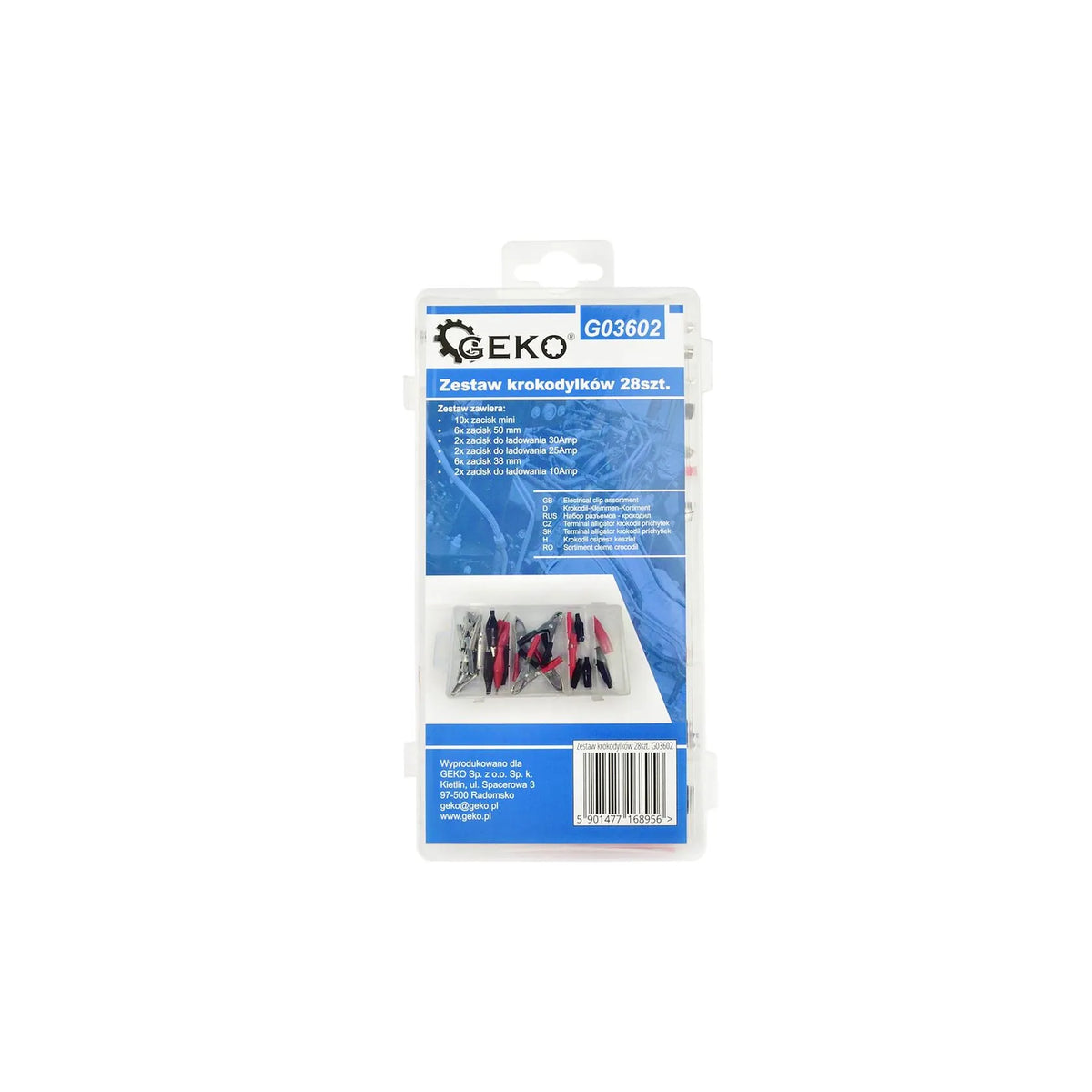 GEKO Set elektriciens krokodillenklemmen 28-delig