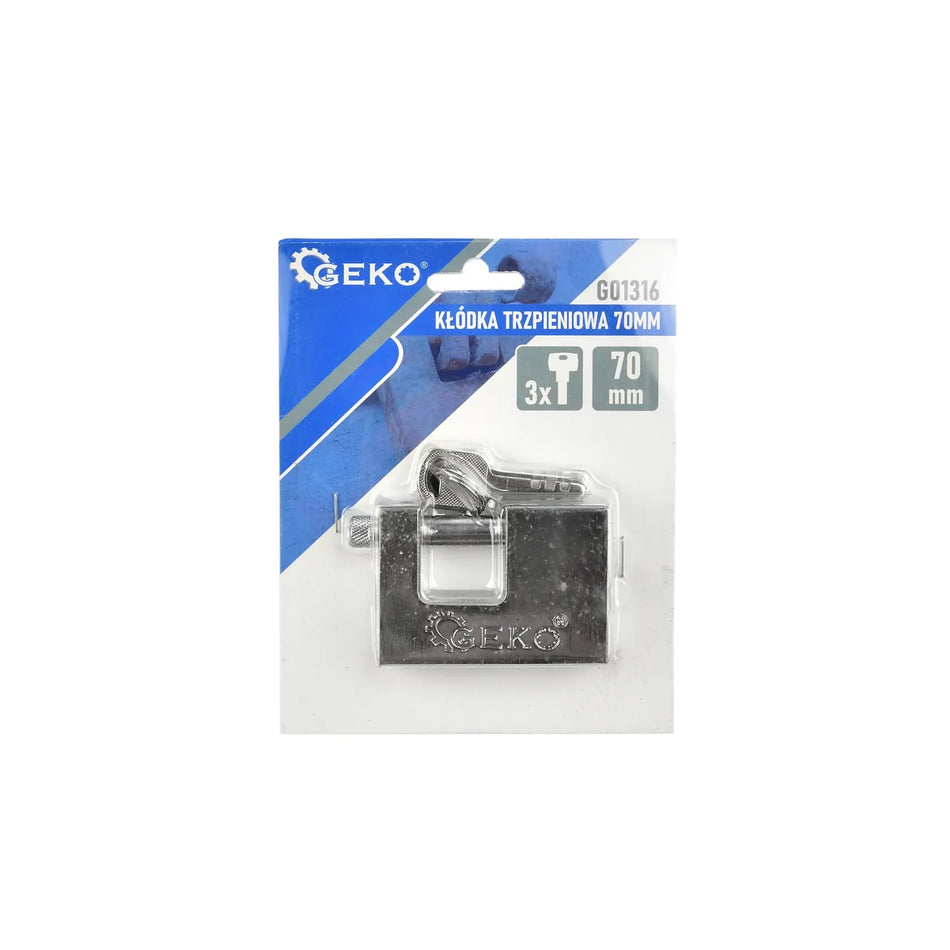 GEKO Hangslot met pen 70 mm