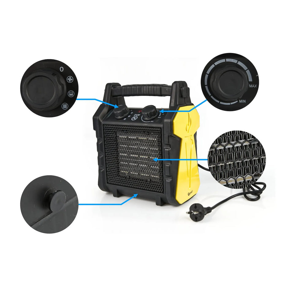 GEKO Elektrische keramische kachel 2 kW 1,4 kg
