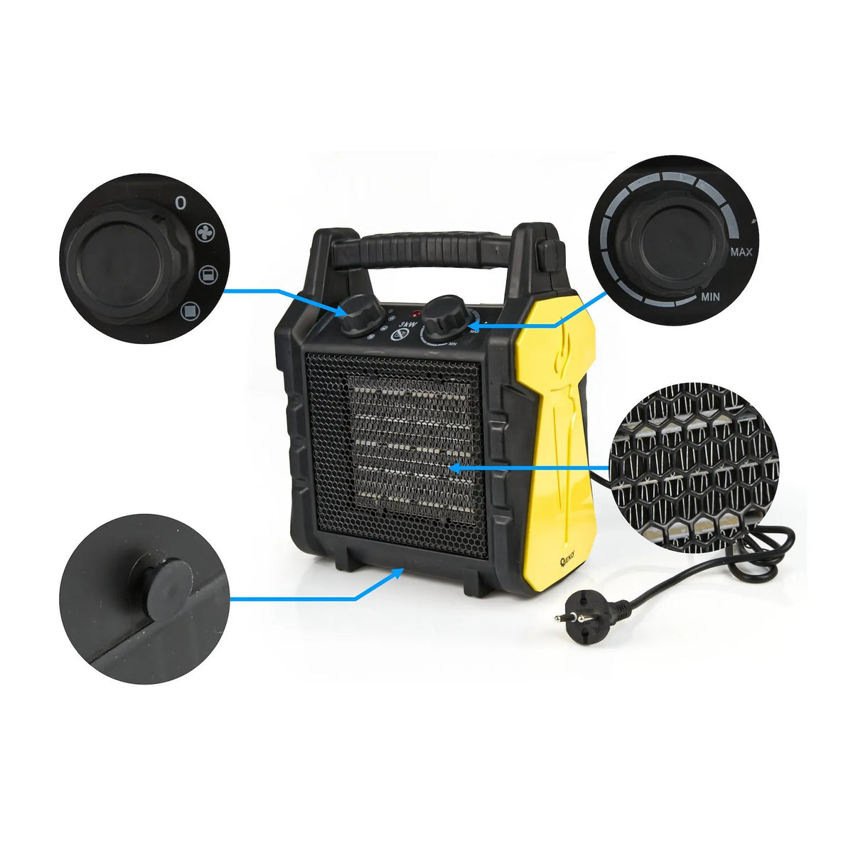 GEKO Elektrische keramische kachel 3 kW