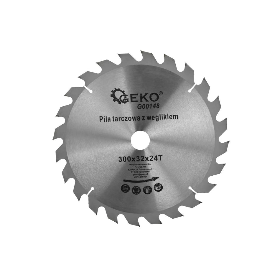 GEKO Cirkelzaagblad met hardmetalen tandjes 300x32 mm 24T