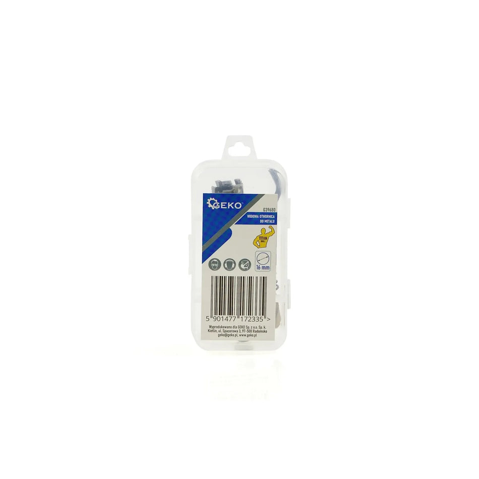 GEKO Gatzaag van carbide 16 mm met titanium boor
