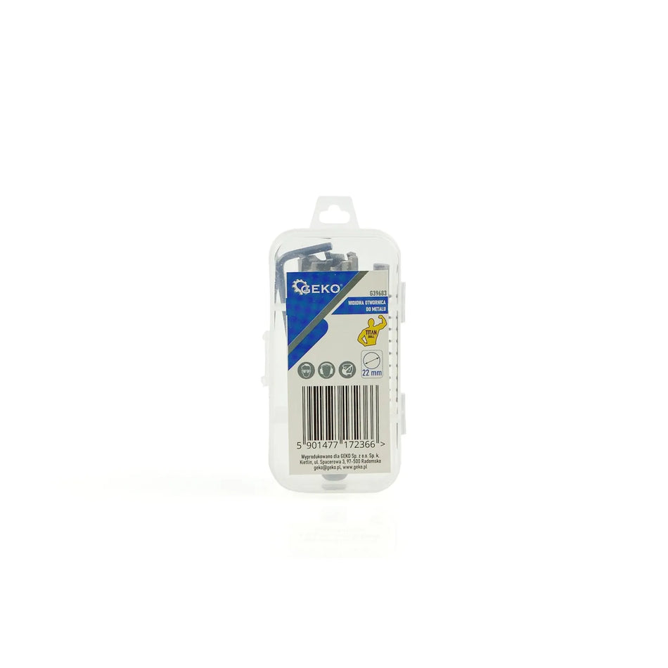 GEKO Gatzaag van carbide 22 mm met titanium boor