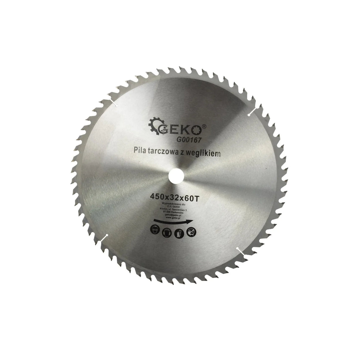 GEKO TCT cirkelzaagblad voor hout met 60 tanden 450x32 mm