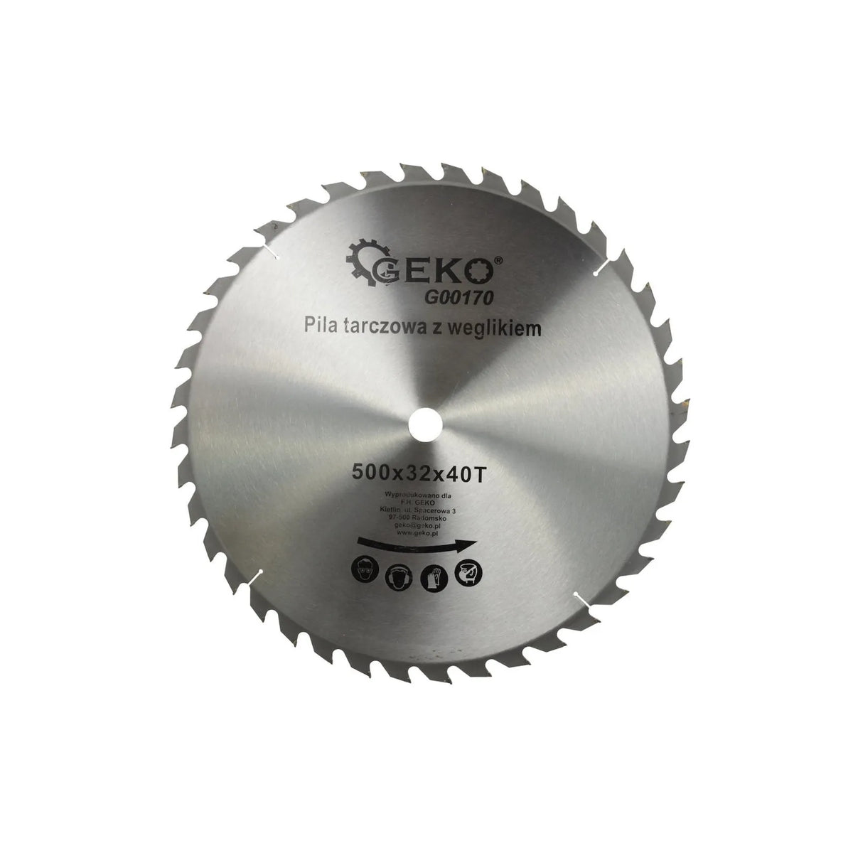 GEKO TCT cirkelzaagblad voor hout met 40 tanden 500x32 mm
