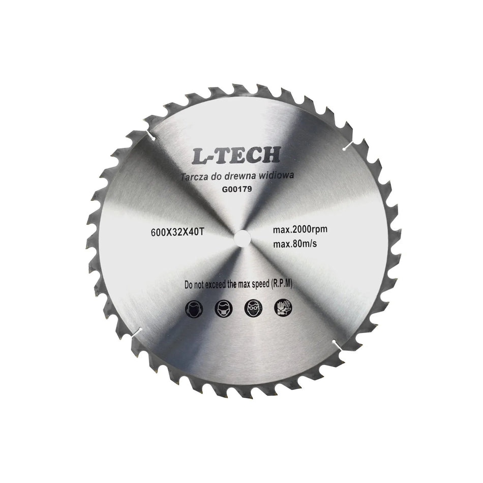GEKO TCT cirkelzaagblad voor hout met 40 tanden 600x32 mm