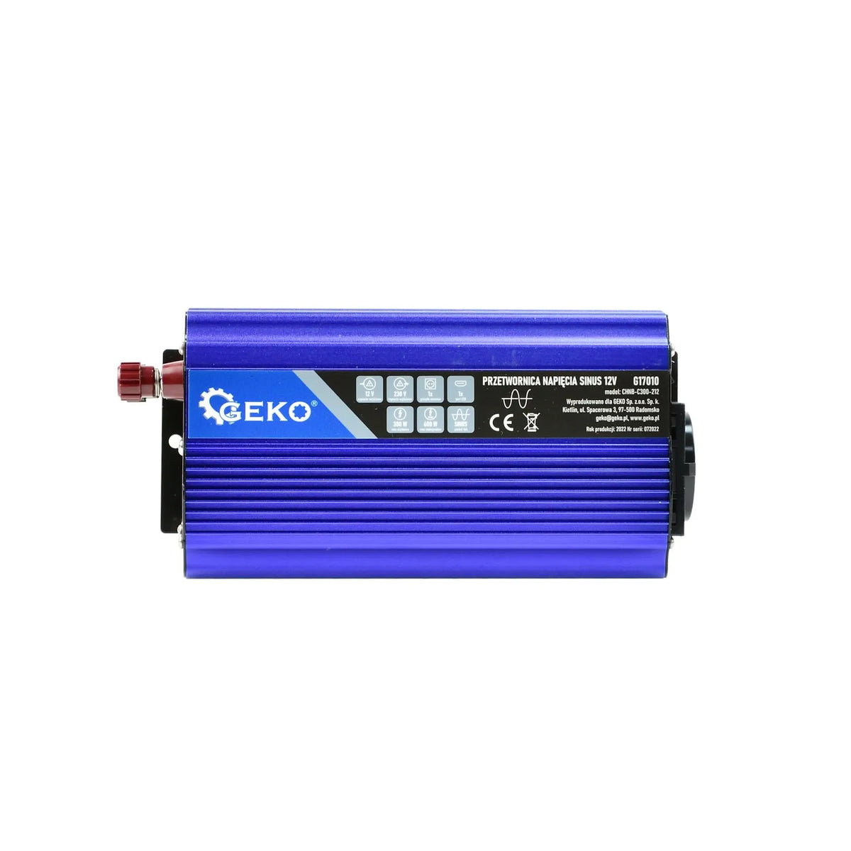 GEKO Voltageomvormer pure sinus 12 V/230 V 300/600 W