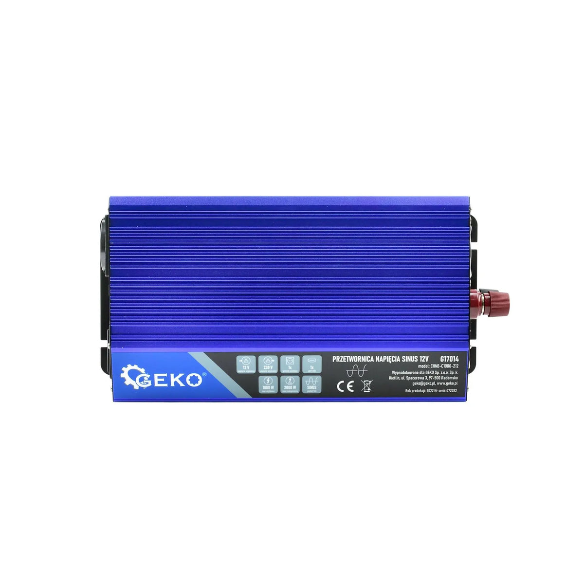 GEKO Zuivere sinus spanningsomvormer 12 V/230 V 1000/2000 W
