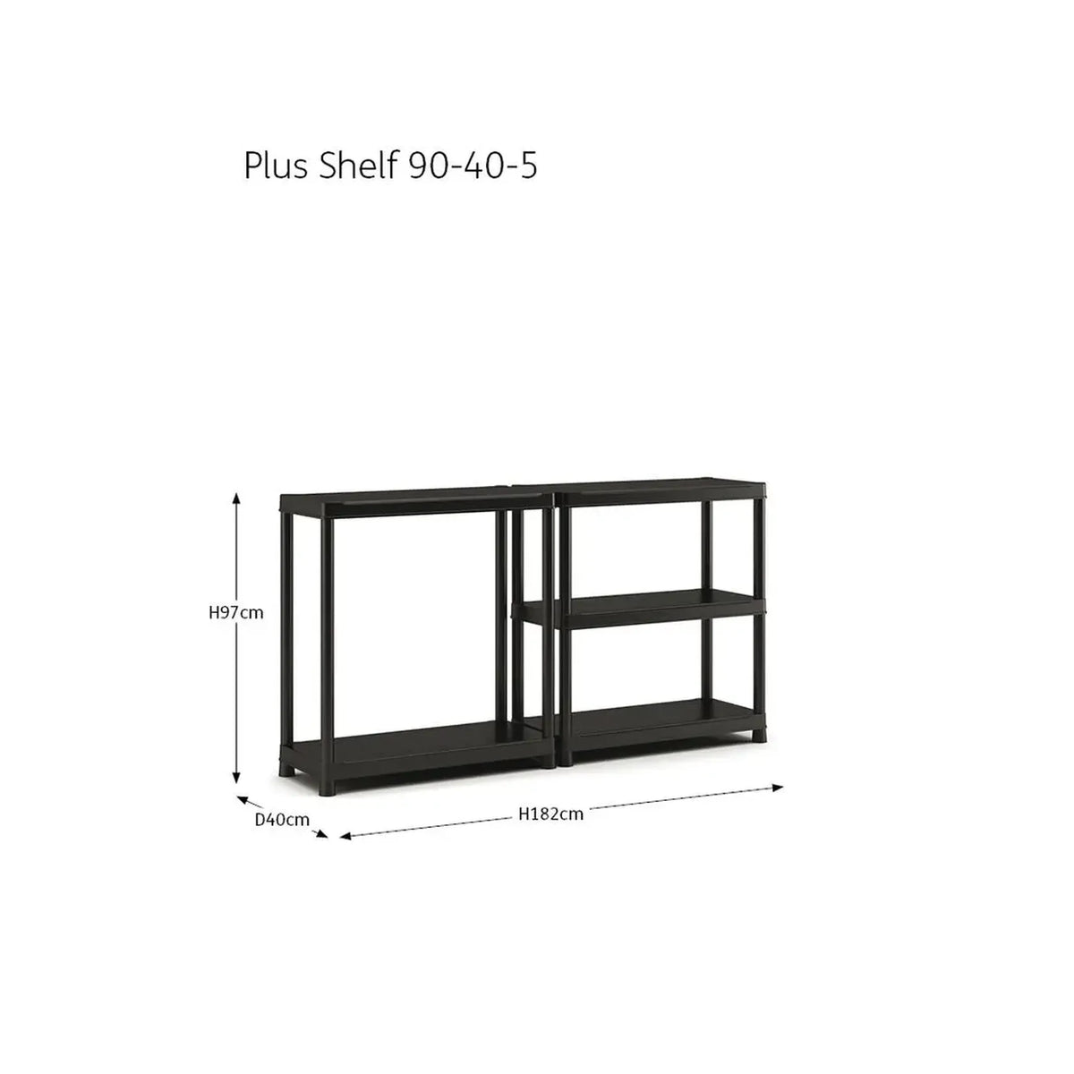 KETER Stelling kunststof 5 planken 90 x 40 x 182cm