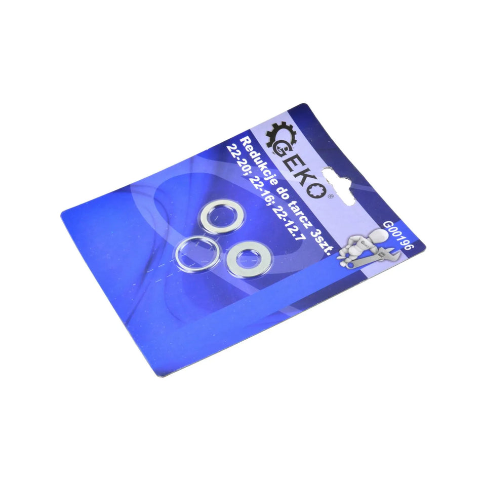 GEKO set reductieringen voor schijven 3-delig 22/20-16-12,7mm