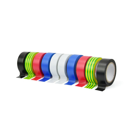 GEKO Set isolatietape 19 mm x 0,13 mm x 5 m – 10 stuks in 5 kleuren