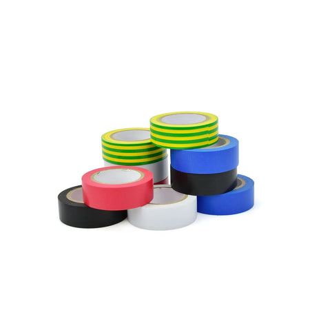 GEKO Set isolatietape 19 mm x 0,13 mm x 5 m – 10 stuks in 5 kleuren