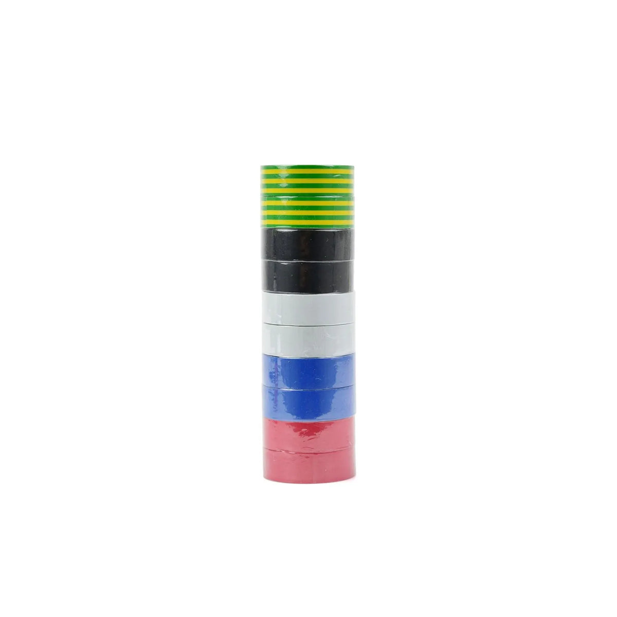 GEKO Isolatietape set 19 mm x 0,13 mm x 10 m – 10 stuks (5 kleuren)