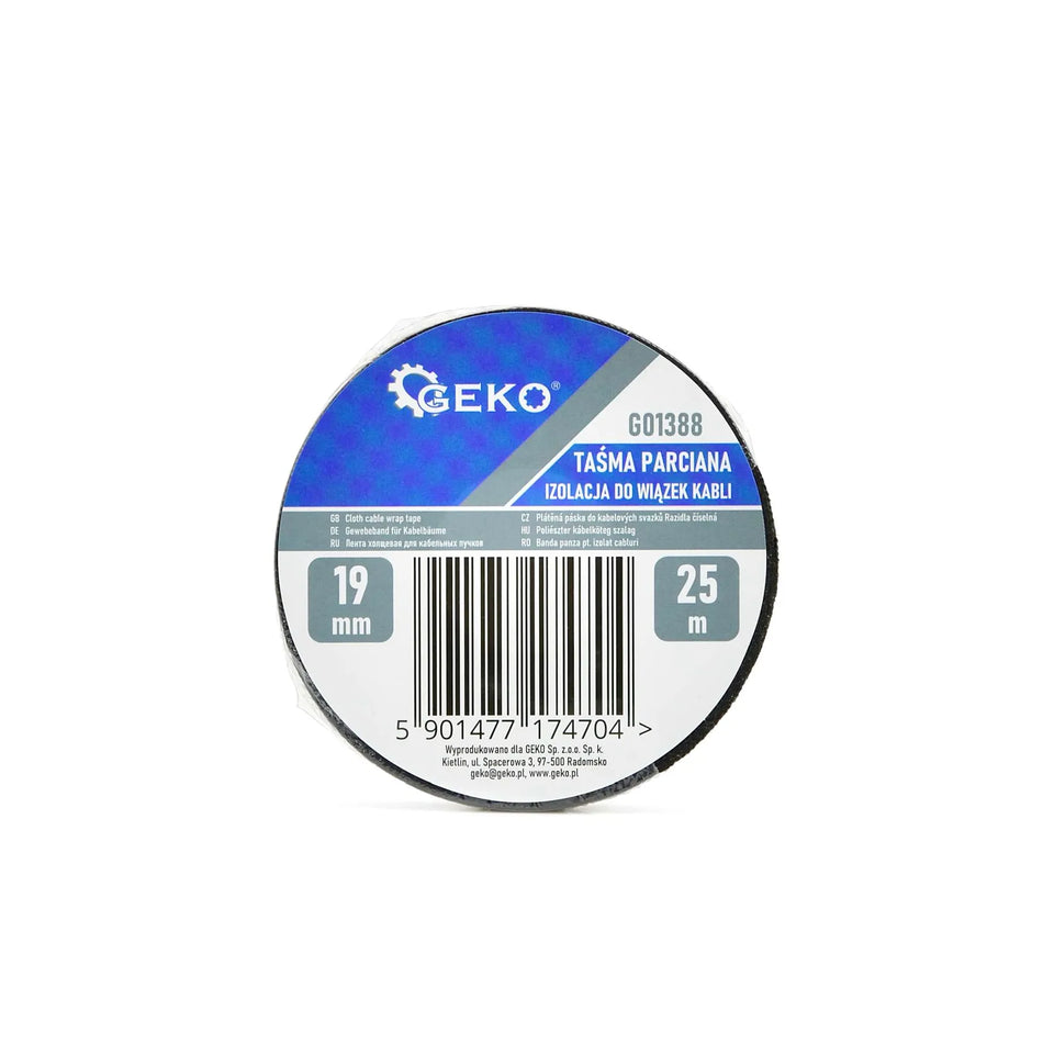 GEKO Stoffen isolatietape voor kabelbundels 19 mm x 25 m