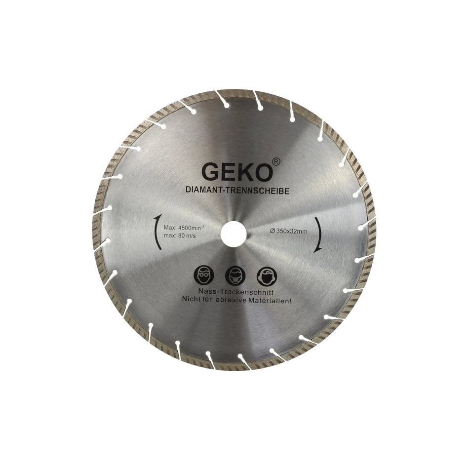 GEKO segmentzaagblad turbo 350 mm x 32 mm LASER-grijs
