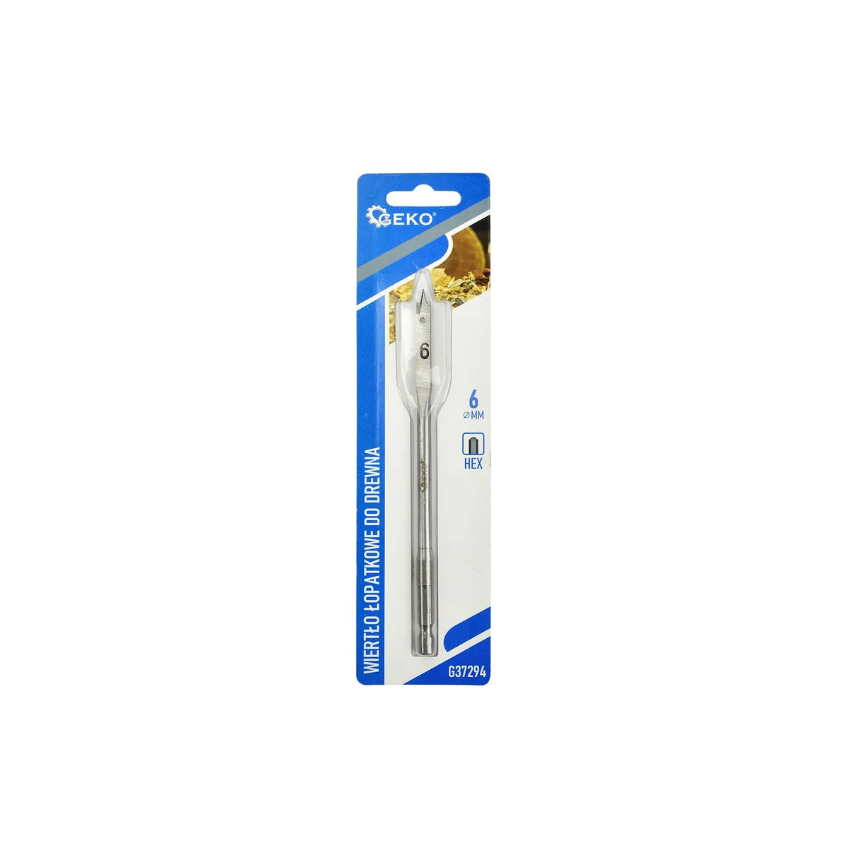 GEKO Spade boor 6 mm hout met hex schacht 152 mm