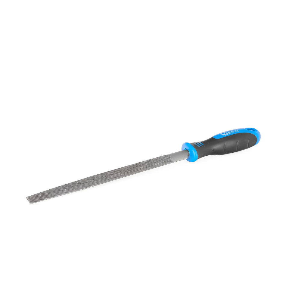 GEKO Halfronde vijl voor metaal 200 mm met ergonomisch handvat
