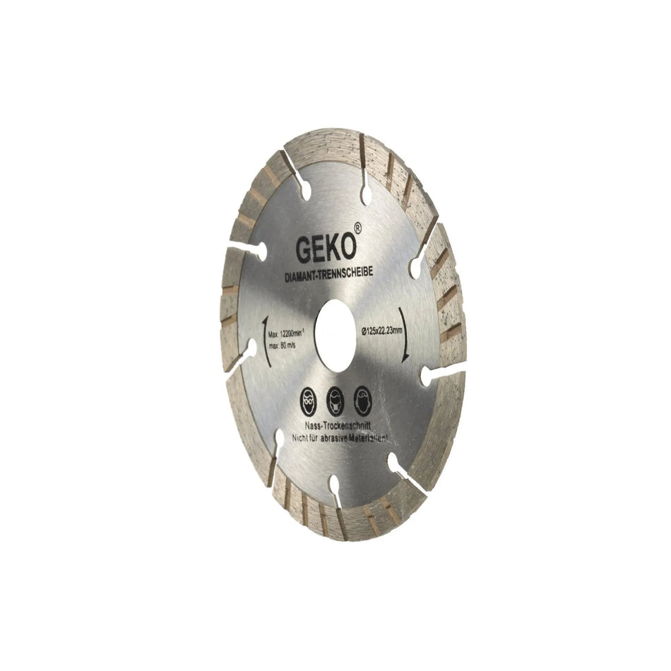 GEKO Diamantzaagblad segmented turbo rim 125 mm x 22 mm