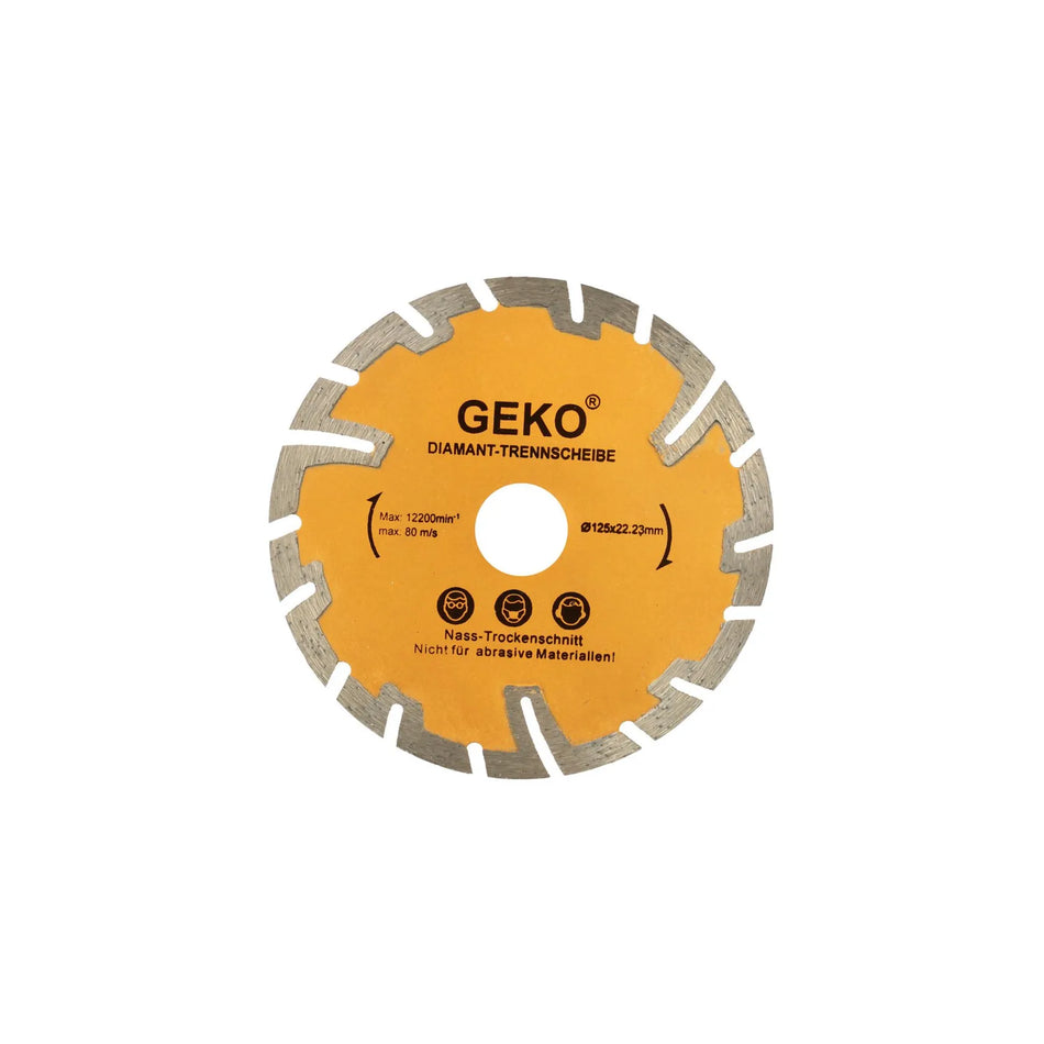 GEKO Deep Protected Turbo diamantzaagblad 125 mm x 22,2 mm droogsnijden