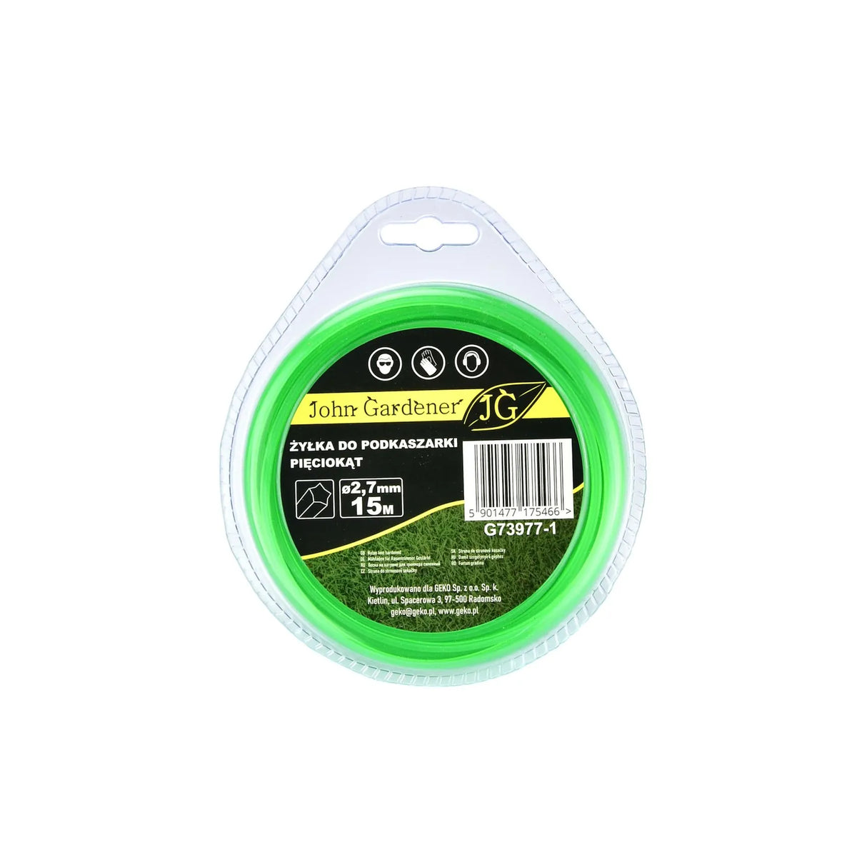 GEKO Nylon maaidraad pentagonaal 2,7mmx15 m