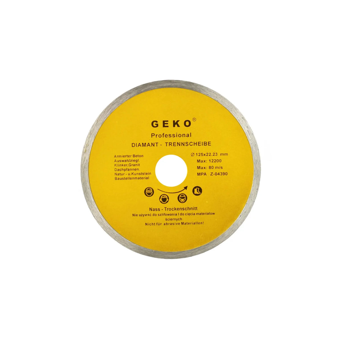 GEKO Diamantzaagblad met continue rand 125x8x22 mm Profi