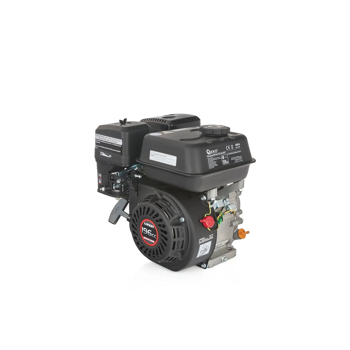GEKO Benzinemotor Loncin 196 cc 6,5 PK met 20 mm as EURO 5