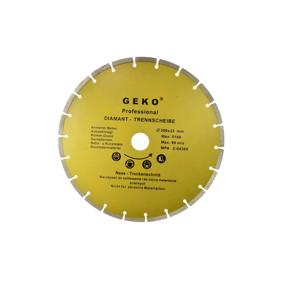 GEKO Diamantzaagblad met gesegmenteerde rand 300x8x32 mm Profi