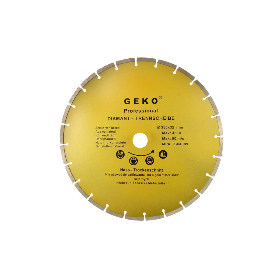 GEKO Diamantzaagblad met gesegmenteerde rand 350x8x32 mm Profi
