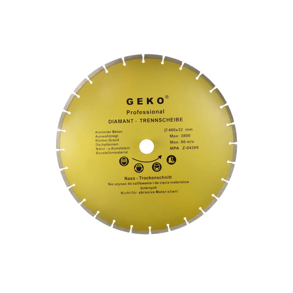 GEKO Diamant zaagblad met segmentrand voor beton 400x8x32 mm