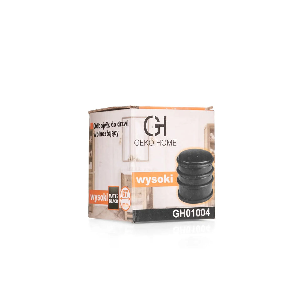 GEKO Deurstopper vrijstaand zwart mat 74 mm hoog