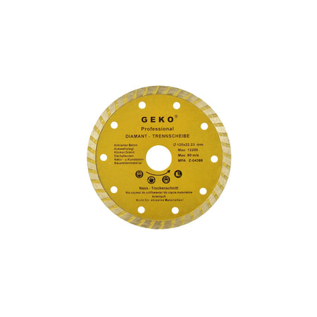 GEKO Diamant zaagblad met doorlopende turboring 125x8x22,2 mm