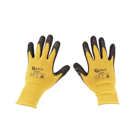 GEKO Gecoate beschermhandschoenen maat 8 – geel