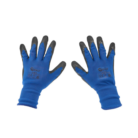 GEKO Werkhandschoenen gecoat maat 12 donkerblauw