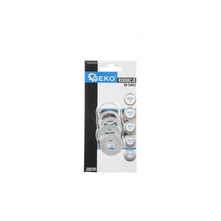 GEKO Reductiering set 5 stuks (30 - 25,4; 30 - 22,2; 30 - 20; 30 - 16; 30 - 12,7)