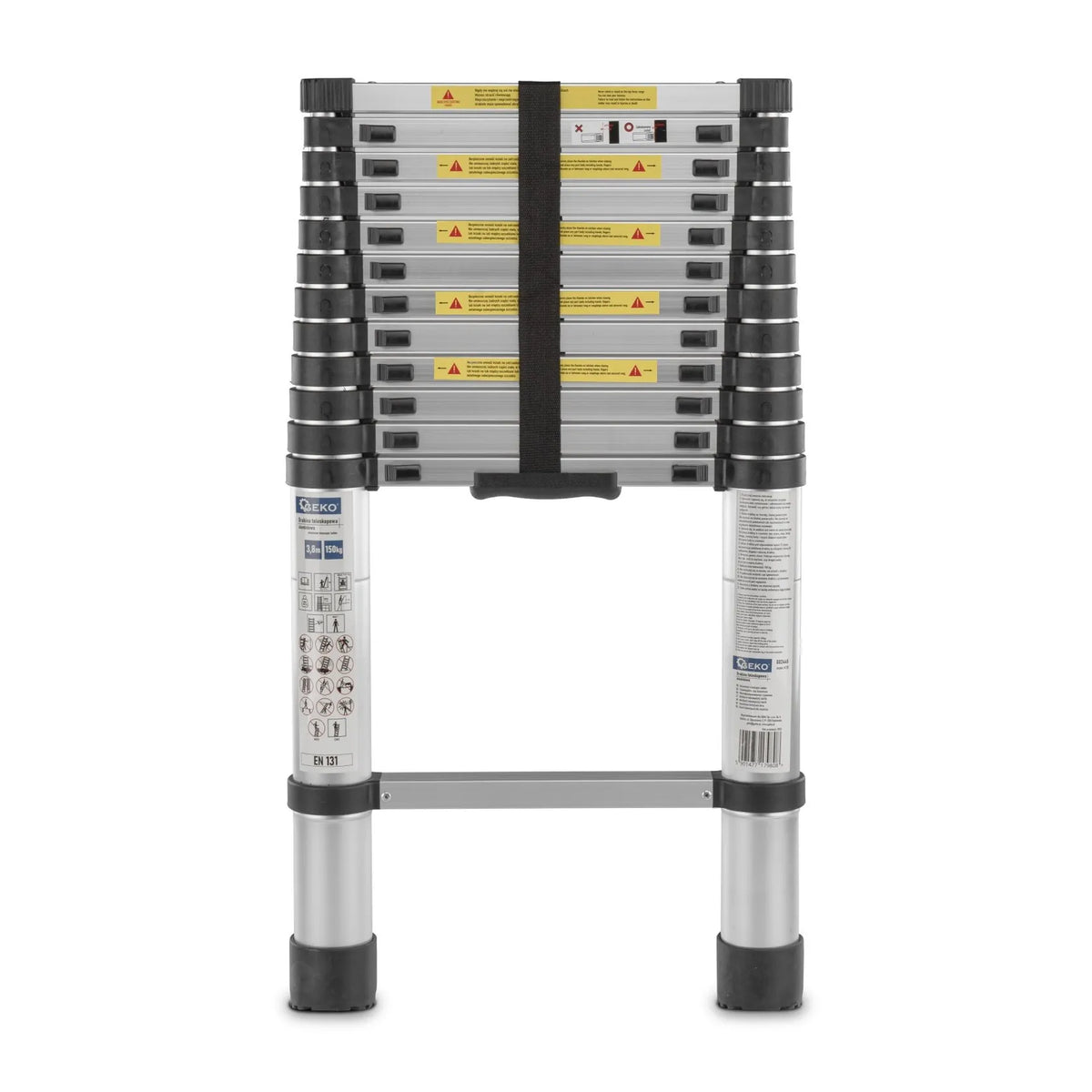 GEKO Aluminium Telescopische Ladder 3.8 m 150 kg