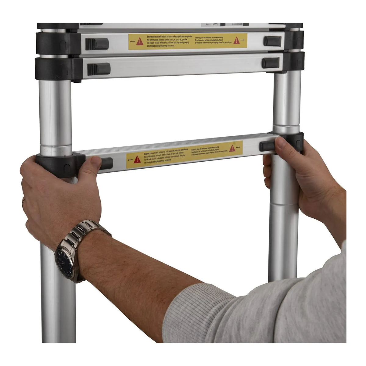 GEKO Aluminium Telescopische Ladder 3.8 m 150 kg