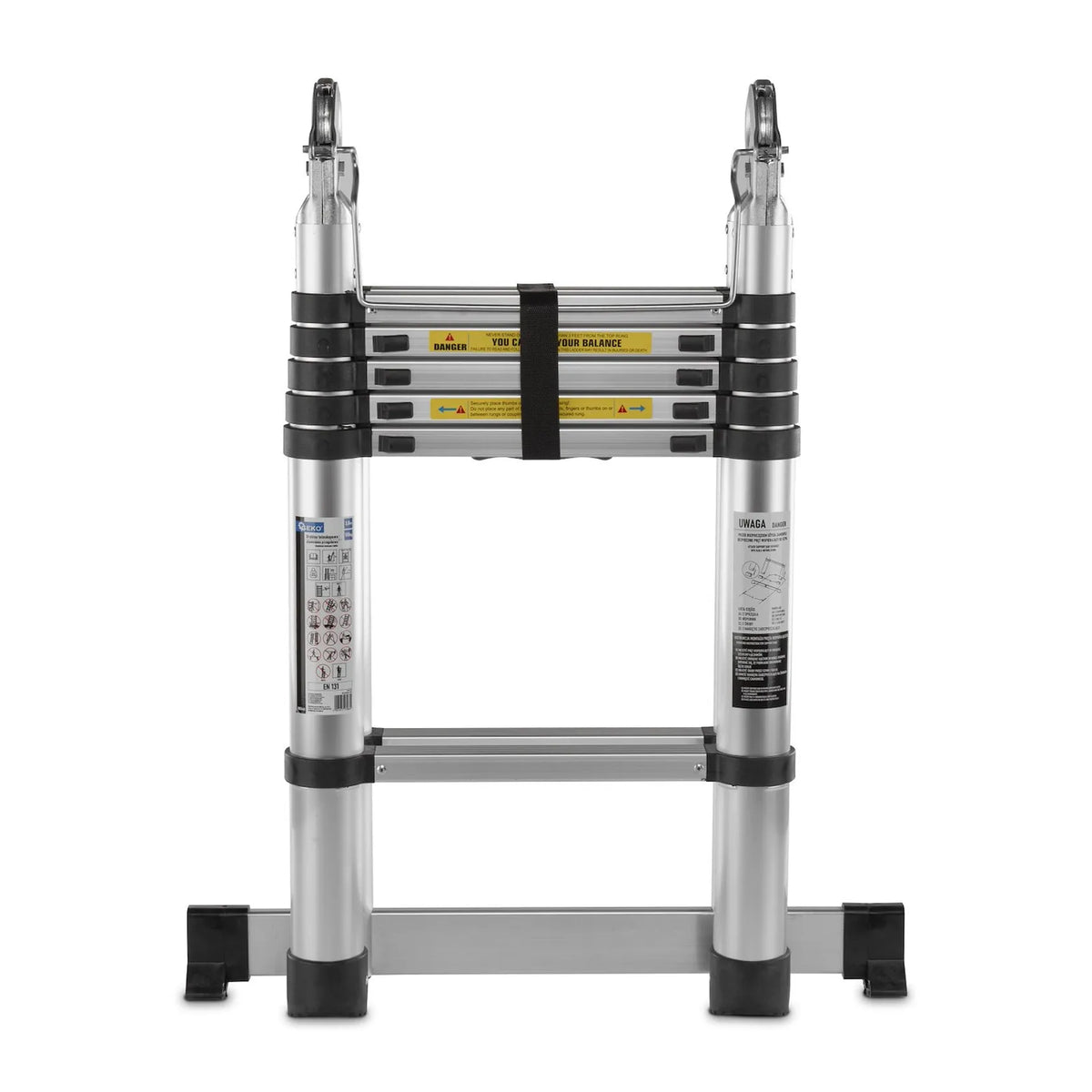GEKO Aluminium telescoop articulerende ladder 3,8 m 150 kg