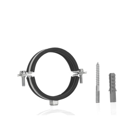 GEKO Metalen pijpklem met rubber verstelbaar 75 - 80 mm 2 1/2"