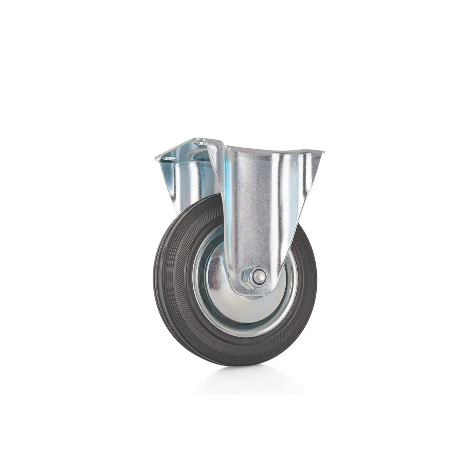 GEKO Vaste zwenkwiel staal rubber 160 mm 130 kg