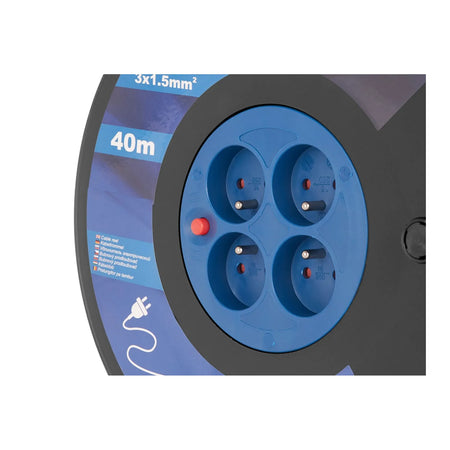GEKO Elektrische kabelhaspel 3x1.5mm2 40 m 4 stopscontacten