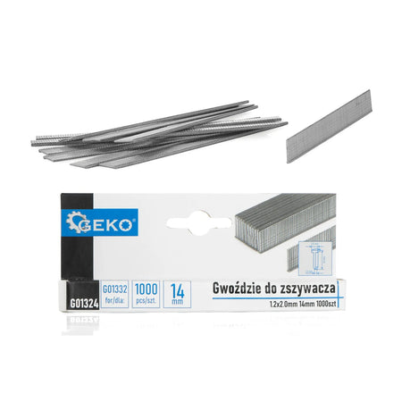 GEKO Tacker nietjes 1,2x2,0 mm lengte 14 mm 1000 stuks