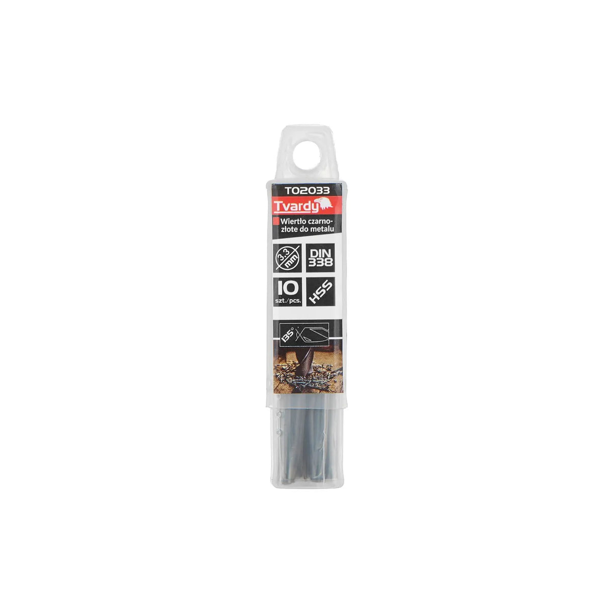 Tvardy Metaalboor HSS 3,30 mm zwart-goud TiN gecoat