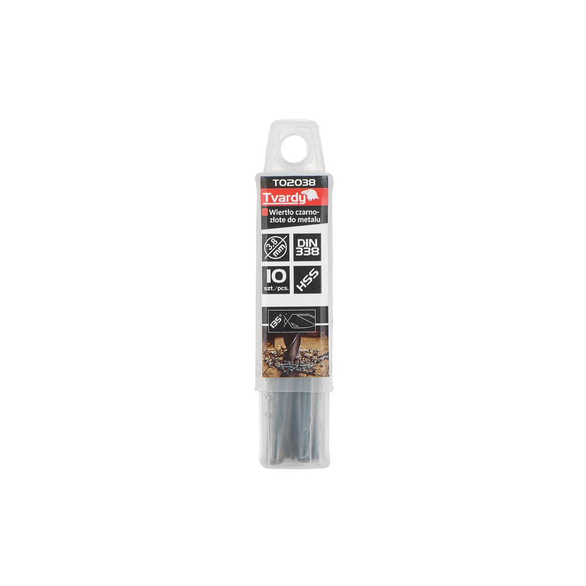 Tvardy Metaalboor HSS 4341 met TiN coating 3,80 mm